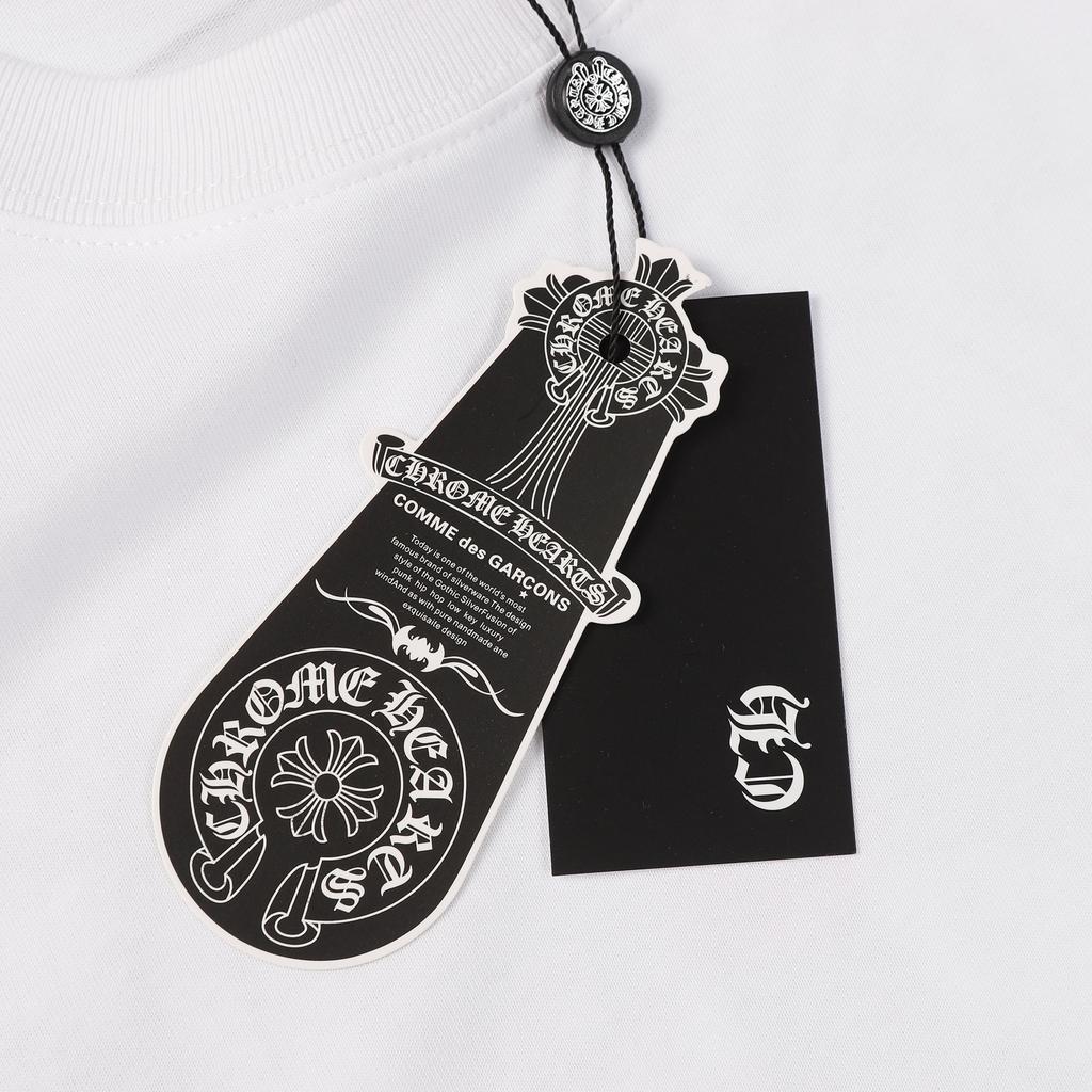 9985 CHROME HEARTS 2025 Летняя новая высококачественная хлопковая футболка с круглым вырезом, свободная, большого размера, для мужчин и женщин, парная футболка