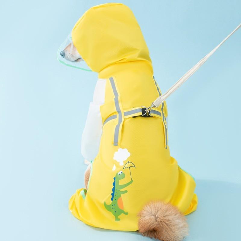 Милый дождевик для собак с изображением животных, четвероногих, водонепроницаемый, полностью закрывающий, бишон, медведь, питомец, маленькая и средняя собака, плюшевый мишка, сиба-ину, одежда для дождливого дня