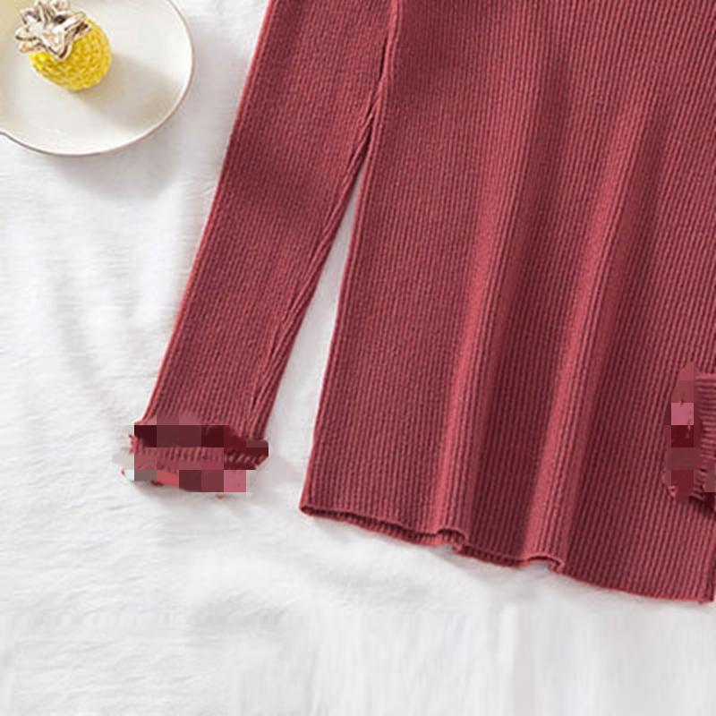 Женские пуловеры с высоким воротником на весну, осень и зиму, свитера, джемпер, рубашка для начинающих, короткий рукав с короткими рукавами, обтягивающий низ, вязаный шикарный однотонный один размер