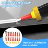 22 Pcs Caulking Finisher Kit Include 16pcs Stainless Steel Caulking Nozzle Applicator and 6pcs Connection Base Caulking Finisher Tool Set Sealant