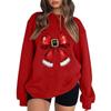 Women's Casual Round Neck Long Sleeved Pullover,Christmas  Printed Top, Long Sleeved Hoodie