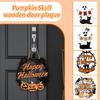 Halloween Pumpkin Wooden Craft Pendant Holiday Party Decoration Doorplate Ornaments