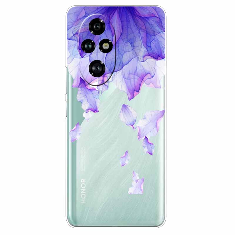 For Honor 200 / 200 Lite / 200 Pro Case Clear Soft TPU Lovely Silicone Back Cases for Honor 200 Pro Transparent Cat Bumpers