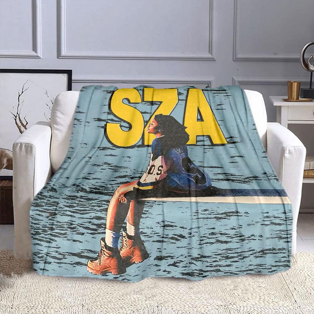 "SZA Album-Inspired Art Design" Patterned flannel blanket perfect for the bedroom living room, sofa, or a little nap