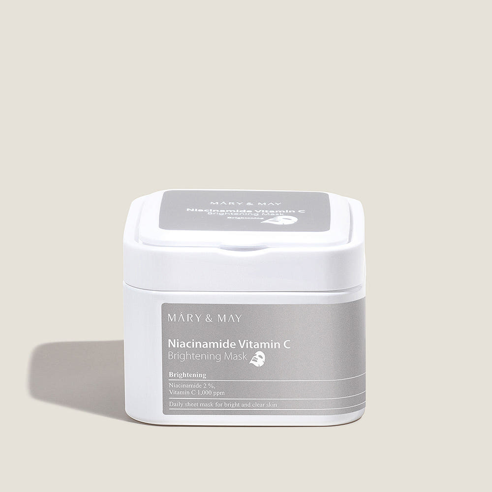 MARY&MAY Niacinamide Vitamin C Brightening Daily Sheet Mask 30 Sheets Pull Out Type Radiance Skin Tone Care