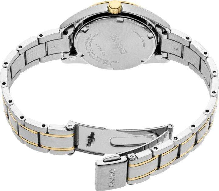 Seiko Классические женские кварцевые часы SUR636P1 из нержавеющей стали с сапфировым стеклом