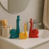 Modern Lucky Snail Family Ceramic Statues for Home Decor (Pack of 3, Multi-Coloured)