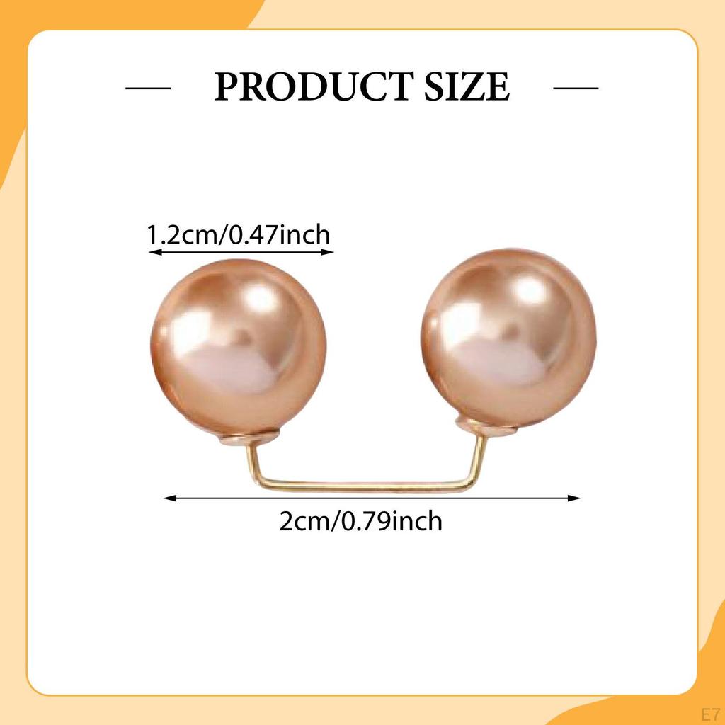 8 Pieces Artificial Pearl Brooch Pins Fashion Decoration for Girls Clothing
