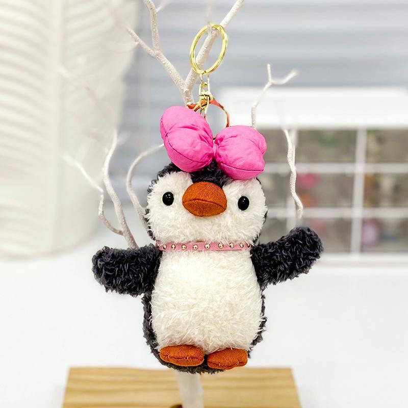 Милый маленький пингвин кулон плюшевая игрушка кукла мультфильм школьный портфель подвесной орнамент брелок кукла