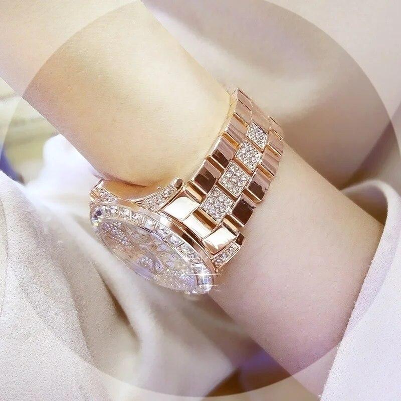 Модные женские часы с бриллиантами, женские лучшие роскошные брендовые женские повседневные женские часы-браслет с кристаллами