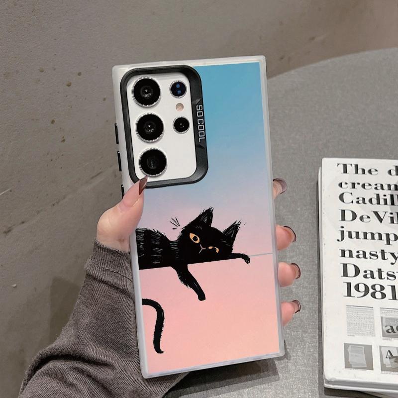 Чехол Cat Flower для iPhone 16 Samsung A55 A35 A34 S24 FE Xiaomi Redmi Note 13 Pro 14C Huawei Honor 200 противоударный бампер для телефона с защитой от царапин