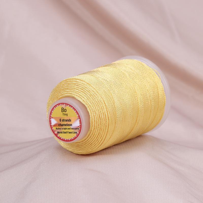 Средняя переливающаяся нить-хамелеон - 6 прядей для плетения своими руками, кисточек, бахромы, плетения узлов, бисероплетения и ювелирных аксессуаров