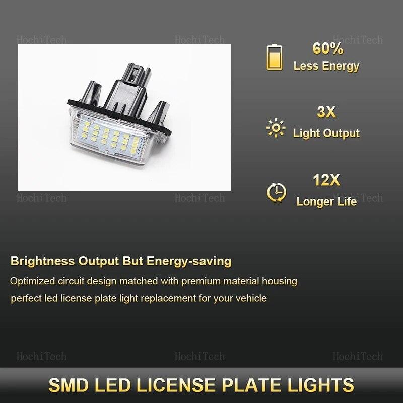 2 шт. Canbus автомобильный светодиодный номерной знак для Toyota Camry Avalon Auris E18 Vios Esquire Esquire EZ Noah Proace City SAI