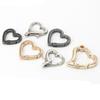 5pcs Black Gold Silver Carabiner Heart Snap Clasp Clip Push Trigger  Purses Handbags Buckles