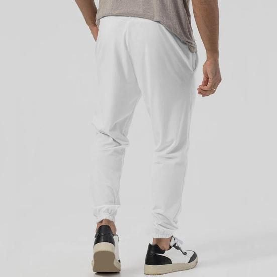 Мужские брюки с завязками и эластичной резинкой на талии, однотонные тонкие свободные спортивные брюки с ремешками на щиколотке, повседневные брюки-шаровары для повседневной носки