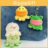 Adorable Frog And Duck Plush Keychain Couple Cute Animal Transforming Bag Charm