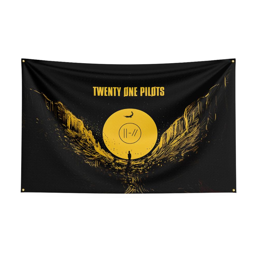 3x5 футов Тяжелый Флаг Рок-группы T-Twenty-One-Pilots Полиэстер Цифровая Печать Баннер для Стены Спальни Наружный Гобелен Декор