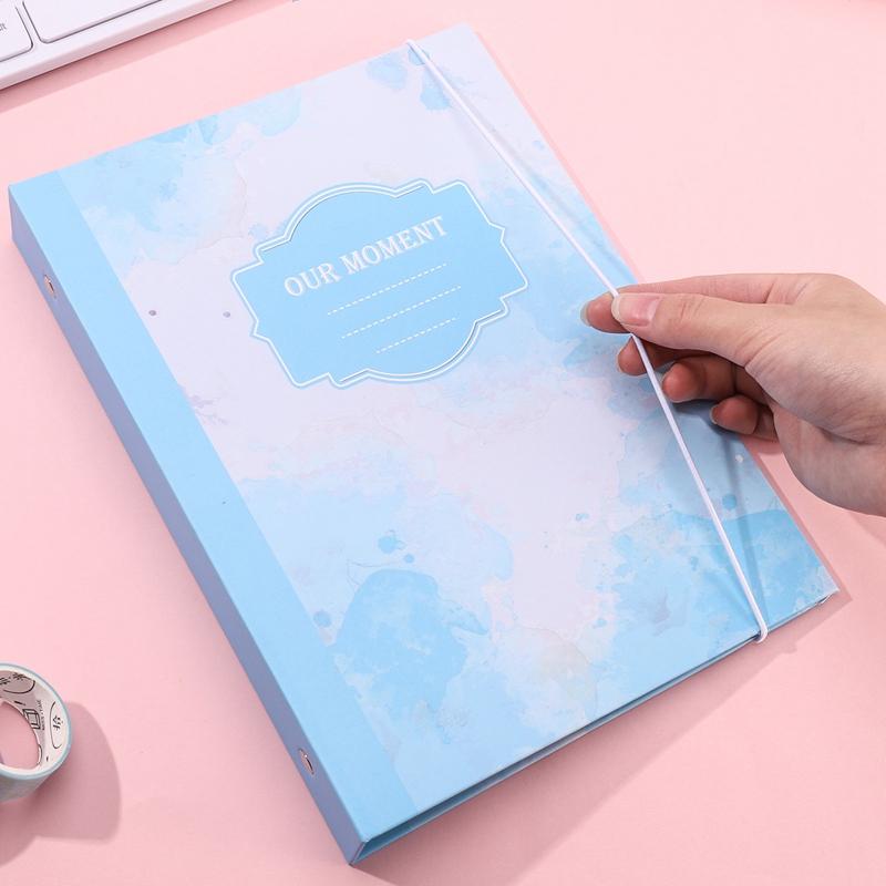A5 K-pop Полка для Полароидов Коллекционная Книга Цветной Идол Po Альбом Держатель для Фотокарточек Кавайная Канцелярия Премиум