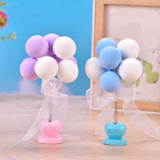 Car Decoration Balloon Design Heat Resistance Resin Balloon Shape Car Decoration Dashboard Clay Ornaments for Decoration