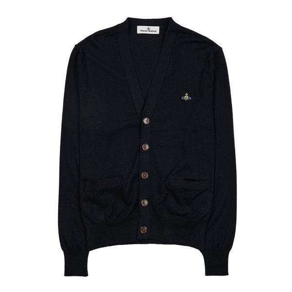 ViVienne WeStwood ViVienne WeStwood Men S Orb Logo V Neck Cardigan 2701000p Y0010 N401