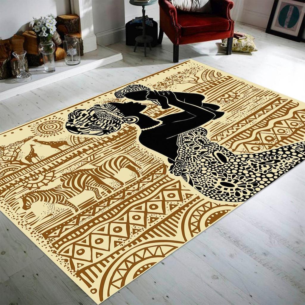Африканский женский красочный ковер WomanArt Rug PopArt Rug Женский ковер Современный ковер Картина маслом Ковер Популярный абстрактный ковер Домашний декор