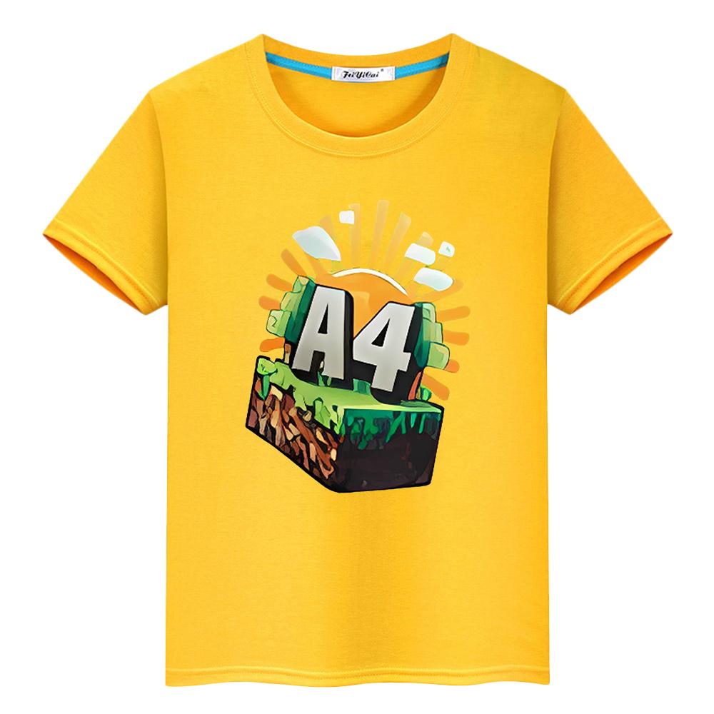 Merch A4 Lamb Print T Shirt for Kids Boy 10year Tops 100%Cotton Tees Vlad A4 Anime Short Pride Tshirt Y2k One Piece Girl Clothes