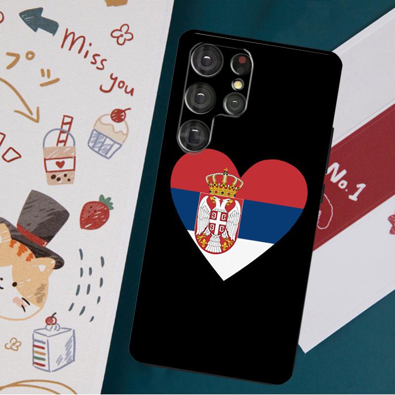 Крутой чехол с флагом Сербии для Samsung Galaxy S23 S20 FE S21 FE S22 Ultra Note 20 S8 S9 S10 Note 10 Plus задняя крышка