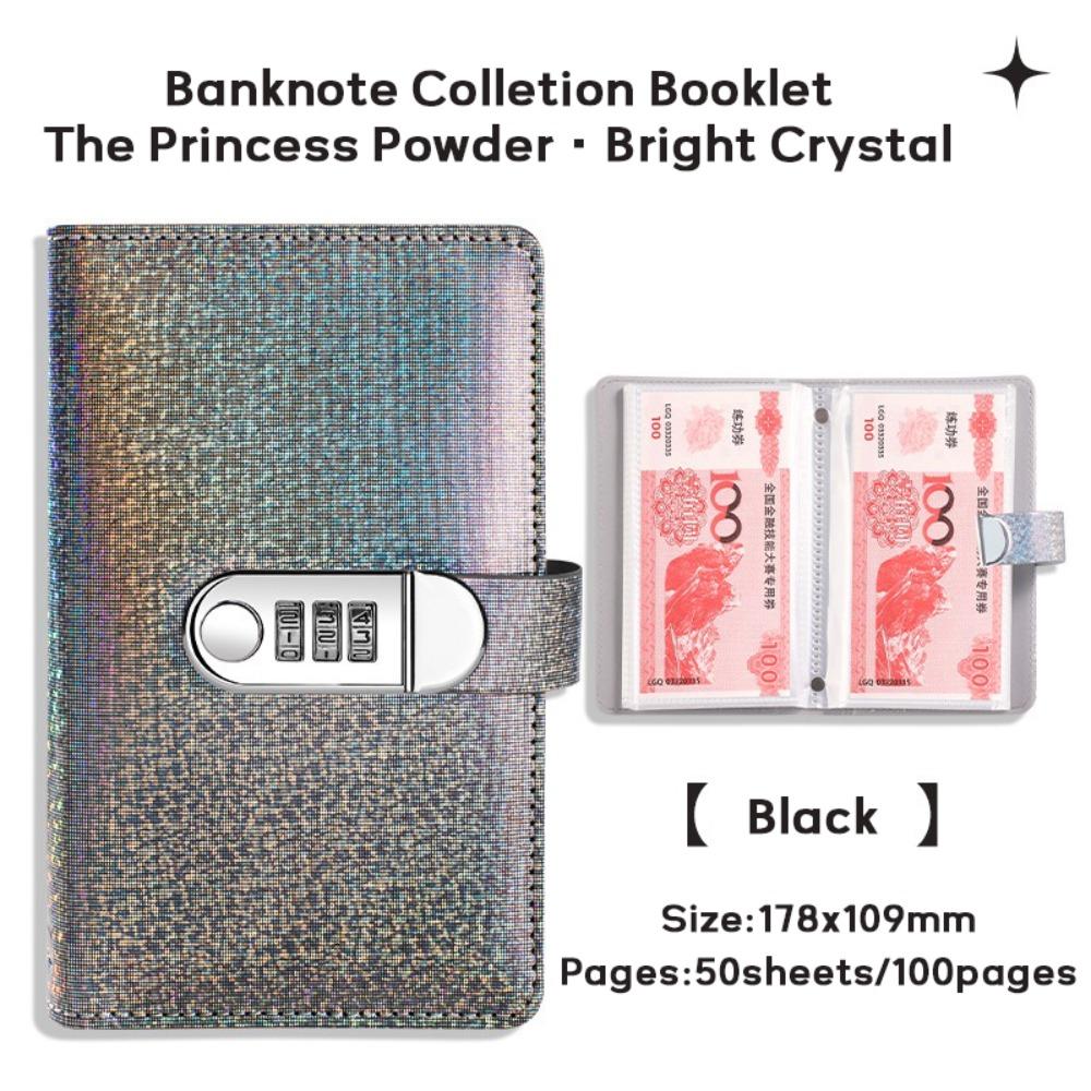 Блокнот для экономии денег с кодовым замком, ПУ кожа, книга для экономии бюджета