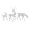 2D LED Lighted Deer Family Figurine Christmas Outdoor Yard Reindeer Light Decoration
