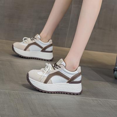 Маленькие туфли Forrest Gump с увеличением внутренней высоты, женская обувь осень 2025, новые повседневные легкие спортивные папины кроссовки на толстой подошве для женщин