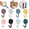 10pcs Home Accessories Adhesive Punch-free Wall Hanger Towel Rack Clothes Hook Wall Door Holder