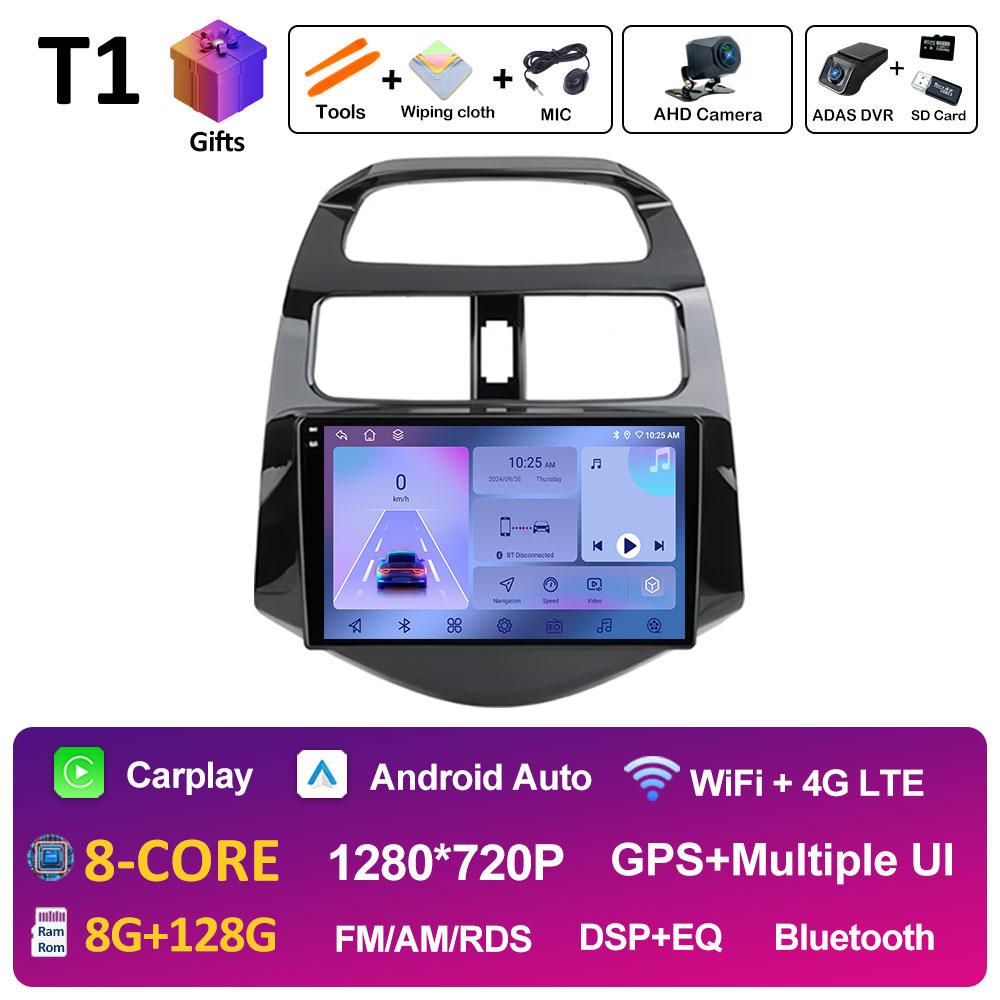 Android 14 Автомобильное видео для Chevrolet Spark Beat Matiz Creative 2010 2011 2012 2013 2014 Радиоплеер GPS Навигация Авто Инструменты 4G