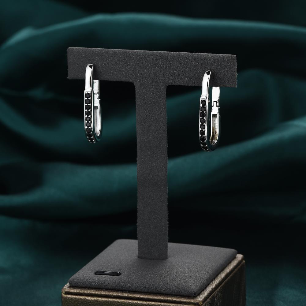 Black Awn Черные ювелирные серьги-кольца для женщин, подарочные серьги-кольца