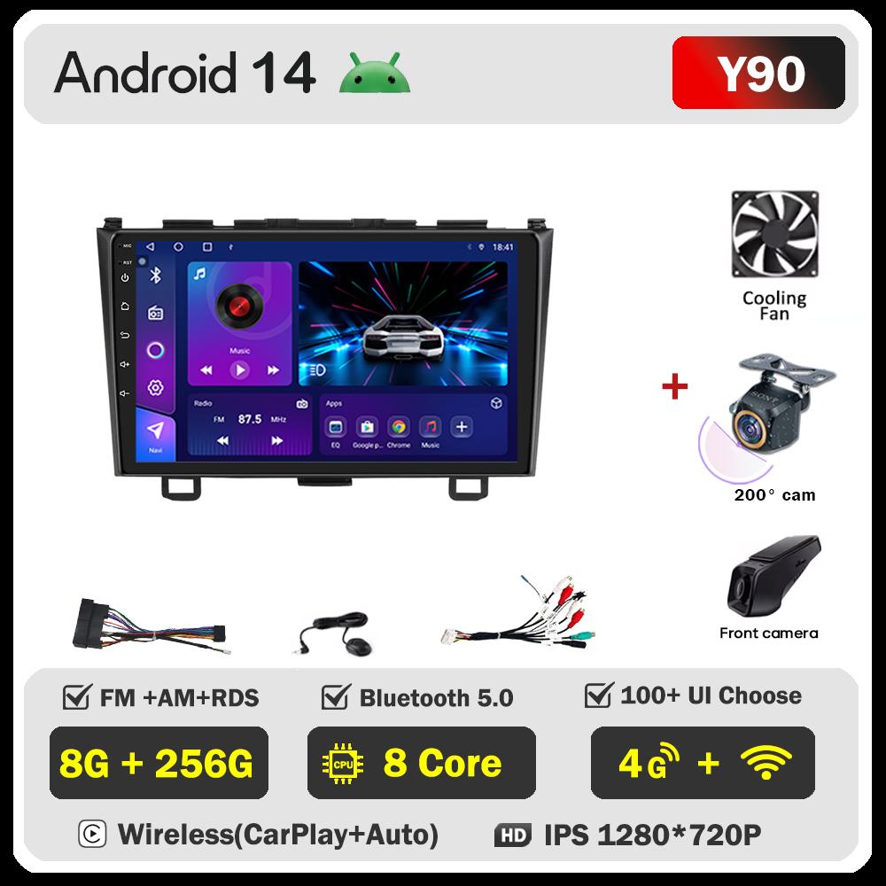 Для Honda CR-V 3 RE CRV 2007-2011 Автомобильный мультимедийный видеоплеер Android Auto Car Radio Сенсорный экран GPS-навигация Mirror Link