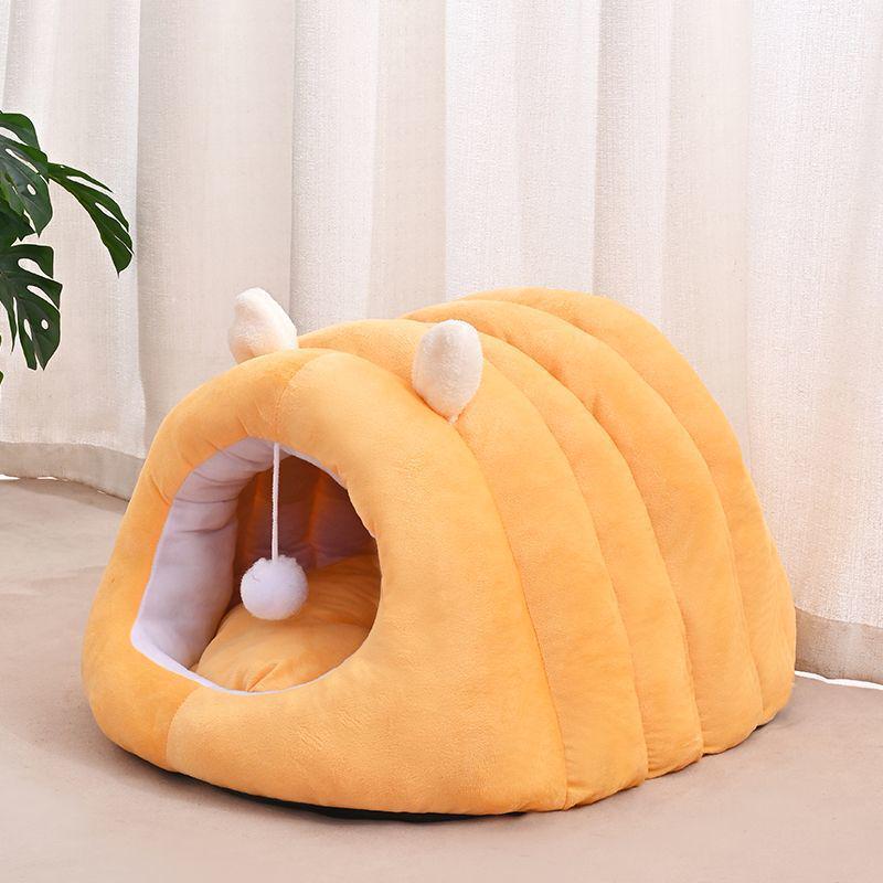 Plush Four Seasons Pet Bed for Cats and Small Dogs