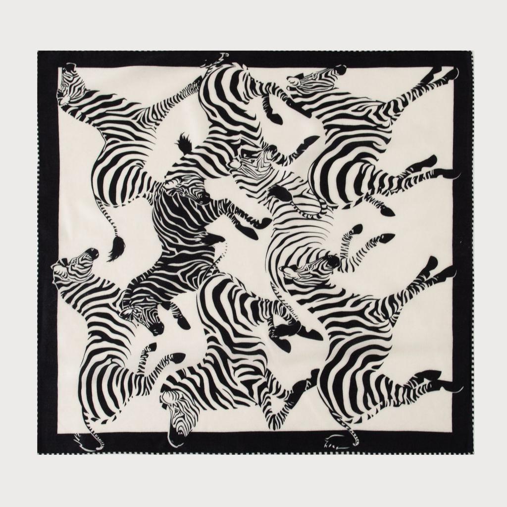 Silk Wool Double-sided Roman Car Mulberry Silk Large Square Scarf Autumn and Winter Warm Elegant Women's Square Scarf