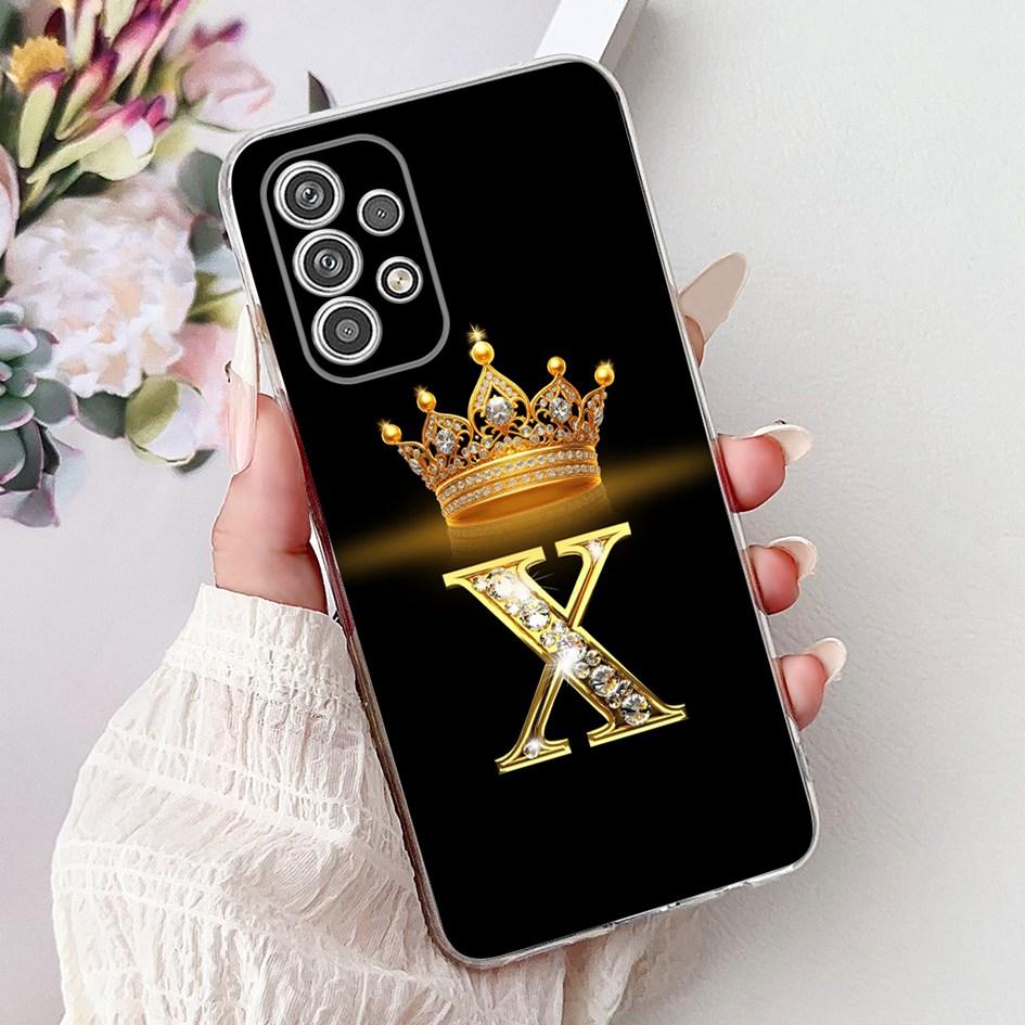 Милый Чехол с Буквами для Samsung Galaxy A13 A23 A33 A53 5G Прозрачный Силиконовый Мягкий TPU Парные Чехлы для Samsung A13 4G Capa