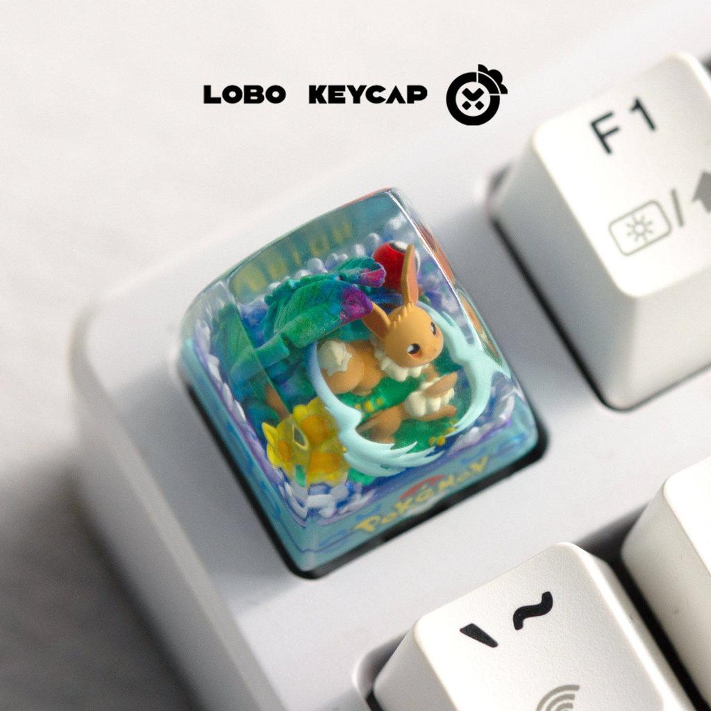 PokMon Gengar Snorlax  Keycap Anime Peripheral Mechanical Keycaps Single Cute Resin Dropping Glue  Keycap