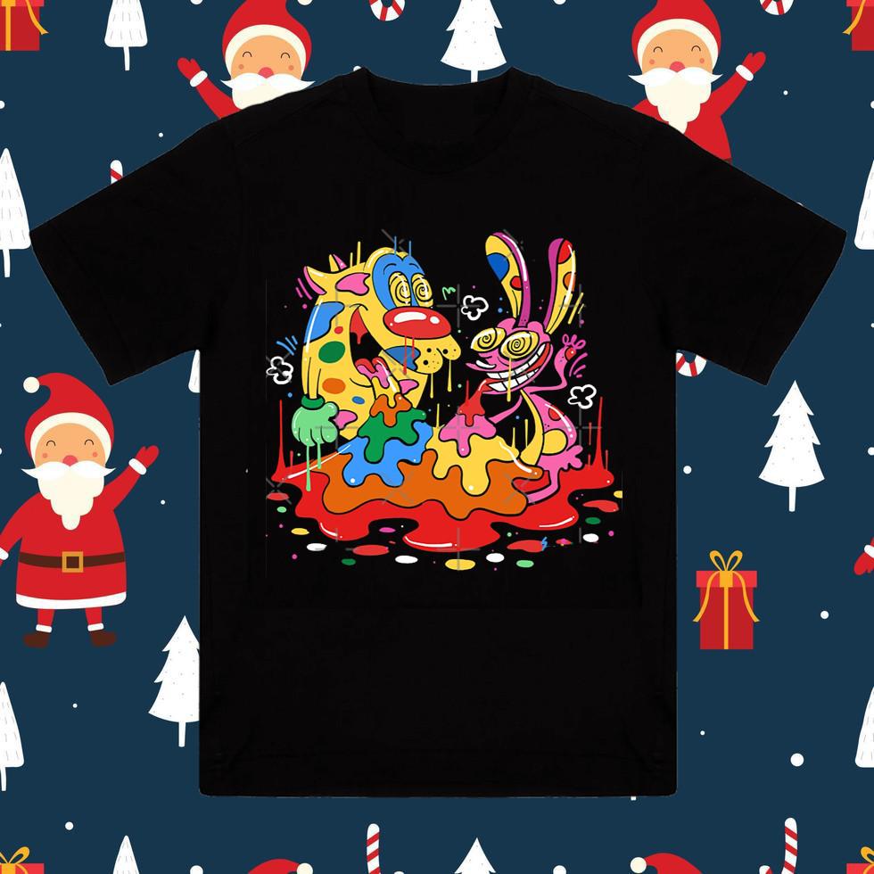 Футболка Ren And Stimpy Хлопок Для мужчин Женщин Все размеры S-4XL VN1539 Унисекс Футболка