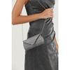 Silver Striped Bream Evening Dress Bag Portfolio Clutch Bag