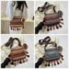 Large Capacity Ethnic Style Crossbody Bags Woven Bag Handbag with Coin Purse Women