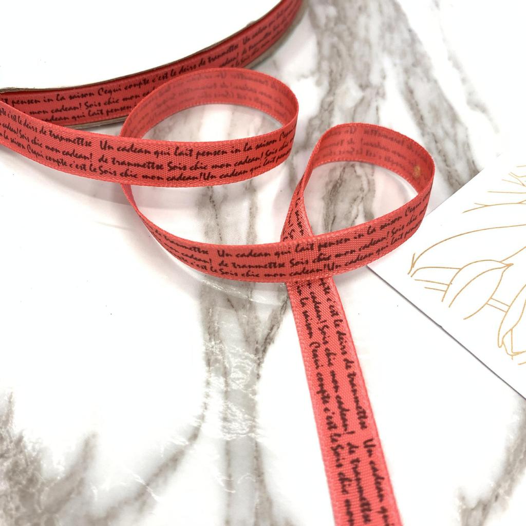 1 см полиэстеровая лента с печатными английскими буквами для самостоятельного изготовления аксессуаров для волос и подарков