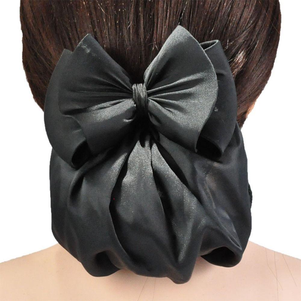 Корейский стиль бант снуд милый женский весенний зажим элегантный оборчатый край сетка для волос для девочек