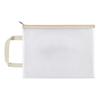 Mesh Zipper Pouch A4 Letter Size Clear Plastic File Bag Waterproof Zip File Folder Document Storage Bag for Travel School Office Supplies