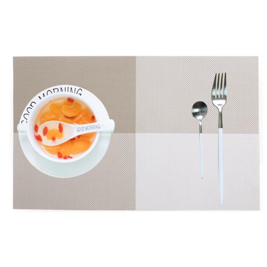 Placemat Wear Resistant Waterproof Non-slip Heat Insulation Rectangular Table Mat Glassware Cup Coaster