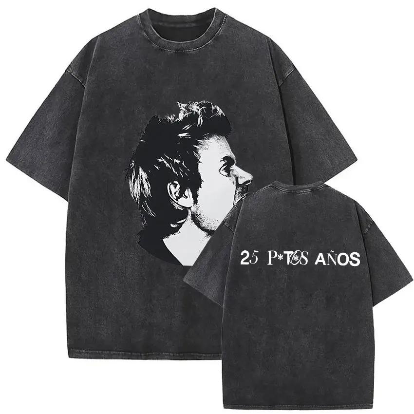 Vintage Washed Dani Martin Lo Que Me De La Gana Album Graphic TShirt Men Women Gothic Fashion Washed Vintage Loose soft