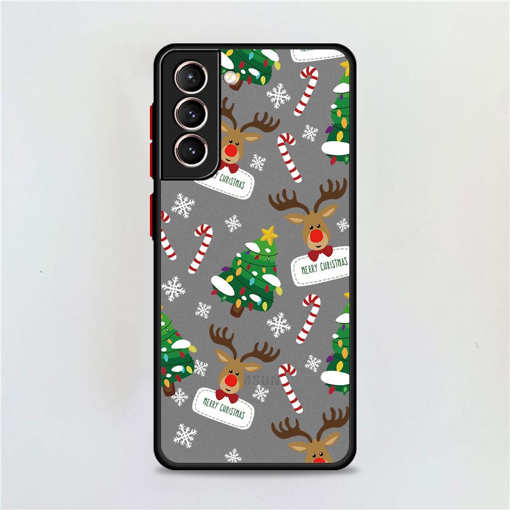 Снежный Рождественский Матовый Чехол Для Samsung Galaxy S22 S20 S21 FE S10 S9 Plus S8 Capa Note 20 Ultra 10 Lite Phone Fundas