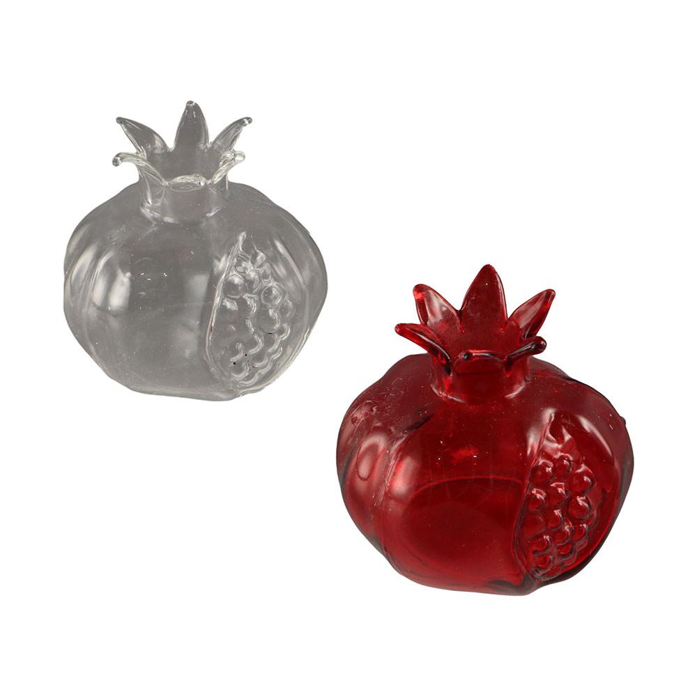 Прозрачная гранатовая стеклянная ваза Красная фруктовая ваза Креативная гидропонная ваза для цветов Настольная