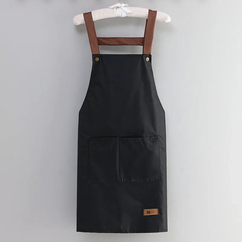 Фартук, устойчивый к грязи, водонепроницаемый и маслостойкий, бытовой, кухонный, модный, фартук для готовки, рабочая одежда для взрослых, кухонные принадлежности