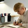 1PC Clampable Pen Holder, Suitable for Your Desk, with Spiral Switch Design, Saving Space